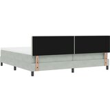 Box Spring postelja z vzmetnico svetlo siva 200x200 cm žamet | Shoptok.si