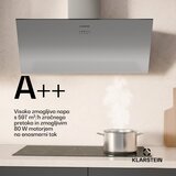 Klarstein Kosa napa Silver Lining | Režim ekstrakcije i recirkulacije | Visokokvalitetni dizajn | 597 m³/h | 90 cm | shoptok.hr