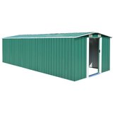 vidaXL vrtna kućica 257 x 580 x 181 cm metalna zelena Cijene