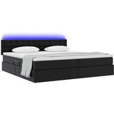  Krevet s prostorom za pohranu s LED-om s madracem Svijetlo siva | shoptok.hr