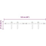 vidaXL Komplet za drsna vrata omare 122 cm ogljikovo jeklo | Shoptok.si
