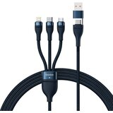 Baseus USB kabel 3u1 Flash Series II USB A to Micro + Lightning 8-pin + Type C 100W 1.2m plavi | shoptok.hr