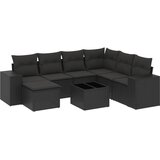 vidaXL 8-dijelni set vrtnih sofa od poliratana s jastucima crni | shoptok.hr