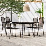  5-dijelni vrtni blagovaonski set crni | shoptok.hr