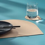 Kela SET PODMETAČA ZA ČAŠU EDEL, 10x10x0,17cm PU-KOŽA BEŽ 4/1 | shoptok.hr