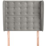  Vzglavje z ušesi svetlo sivo 83x23x118/128 cm žamet, (20794465) | Shoptok.si