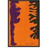  Slika - Henri Matisse – Black and Violet Arabesques on Orange 80x120 U crnom drvenom okviru | shoptok.hr