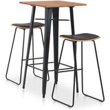  3-dijelni barski set čelični crni | shoptok.hr
