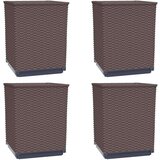  Sadilice 4 kom smeđe 30 x 30 x 37 cm od polipropilena | shoptok.hr