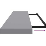  Plutajuća zidna polica siva 120 x 23,5 x 3,8 cm MDF | shoptok.hr