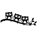 WALLXPERT metalna zidna kuka crna boja confused owls | ePonuda.com