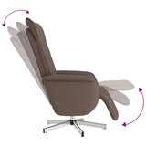  Masažni naslonjač od umjetne kože s osloncem za noge smeđi | shoptok.hr