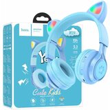 Hoco Bežične stereo slušalice, Bluetooth v5.3, 400mAh - W39 slušalice Mačje uši,Plave cene