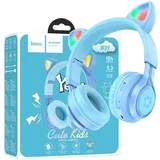 Bežične stereo slušalice, Bluetooth v5.3, 400mAh - W39 slušalice Mačje uši,Plave