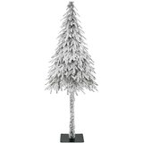 vidaXL Umjetno božićno drvce Bijelo 86 x 86 x 210 cm Plastika i metal | shoptok.hr