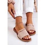 Kesi Suede slippers Lewski Shoes 3047 Beige