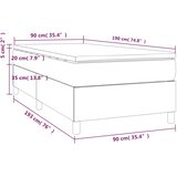  s oprugama i madracem crni 90x190 cm od umjetne kože | shoptok.hr