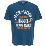 Jack & Jones Plus Majica 'CARLO' safirno plava / narančasta / bijela