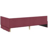vidaXL Kutni okvir kreveta s uzglavljem boja crnog vina 100 x 200 cm | shoptok.hr