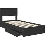 Krevet s od storage Crna 90 x 190 cm Konstruirano drvo | shoptok.hr