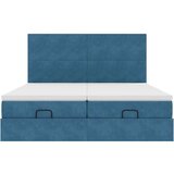 vidaXL Otomanski okvir kreveta s madracima plavi 180x200cm baršunasti | shoptok.hr