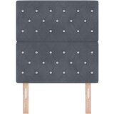 vidaXL vzglavna stran s kristalnimi gumbi in naborki temno siva 80 cm žamet, vzglavna stran s kristalnimi gumbi in naborki temno siva 160 cm žamet | Shoptok.si