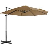  Konzolni vrtni suncobran s aluminijskim stupom 300 cm smeđesivi | shoptok.hr