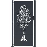  Vrtna vrata antracit 100x175 cm čelična dizajn stabla | shoptok.hr