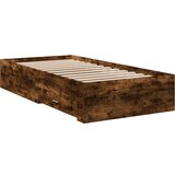  The Living Store Posteljni okvir s predali dimljen hrast 75x190 cm inž. les - Posteljni Okvir, (21497792) | Shoptok.si