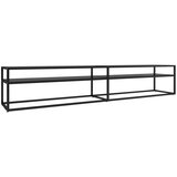 Maison Chic TV omarica - TV enota - Televizijska omarica črna 220x40x40,5 cm kaljeno steklo, (21700361) Cene