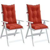  Jastuci za stolice 2 kom prošarano crvena 120x50x7cm tkanina | shoptok.hr
