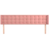  Vzglavje z ušesi roza 163x16x78/88 cm žamet, (20932659) | Shoptok.si