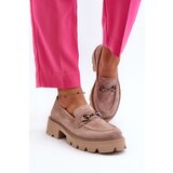 VINCEZA Chunky Women's Suede Moccasins Beige Neloria | Shoptok.si