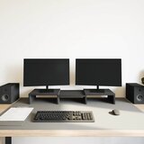 Podesivi stalak za monitor crni hrast 60x24x10,5 cm inženjerski drvo | shoptok.hr