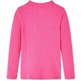  Dječja majica dugih rukava rebrasto pletena jarkoružičasta 116 | shoptok.hr