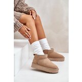 Boto Women's Suede Snow Boots On Platform Beige Nereviana | Shoptok.si