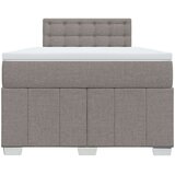 vidaXL Box spring postelja z vzmetnico taupe 120x190 cm blago, (21305355) | Shoptok.si