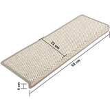  Samolepilne preproge za stopnice sisal 15 kosov 65x21x4 srebrne, (20753613) | Shoptok.si