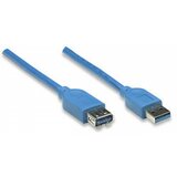Manhattan Kabl USB A M - USB A F USB 3.0 produžni 3m Blue 322447 kabal Cene