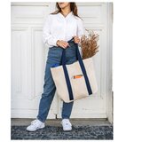  TORBA PLATNENA ZA PLAŽU STRICKER VILLE 92824104 NATUR/PLAVA | Shoptok.si