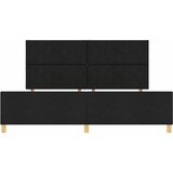  Krevetna konstrukcija s uzglavljem Crna 200 x 200 cm tkanina | Eponuda.com