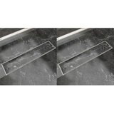  Linearni odvod za tuš 2 kom 530 x 140 mm od nehrđajućeg čelika | shoptok.hr