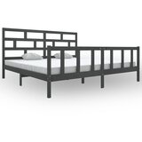 The Living Store Posteljni okvir siv iz borovine 200x200 cm - Posteljni Okvir, (21531190) | Shoptok.si