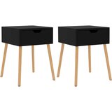 Maison Chic Dvo delni komplet Nočne omarice - Nočne mize visok sijaj črna 40x40x56 cm inž. les, (21686848) | Shoptok.si