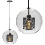 Toolight staklena viseća svjetiljka crna loft APP558-1CP 25cm | shoptok.hr