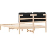  Krevetni okvir s tapiciranim uzglavljem Crna 140 x 190 cm | shoptok.hr
