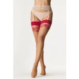 Hunkemöller Nogavice za podvezice Red Hearts 15 DEN Cene