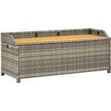  Vrtna klupa za pohranu od poliratana 120 cm siva | Eponuda.com