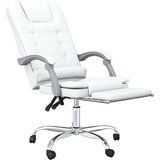  Masažni pisarniški stol belo umetno usnje, (21135105) | Shoptok.si