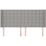  Uzglavlje s ušima svjetlosivo 183x16x118/128 cm od tkanine | Eponuda.ba